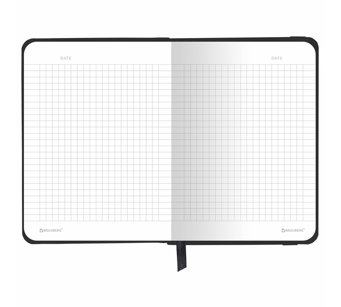 Блокнот А6 на сшивке Brauberg «Minimal» 96л, клетка, на резинке