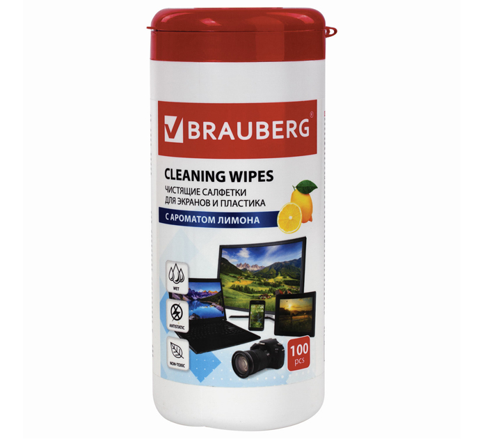 Салфетки чистящие Brauberg 