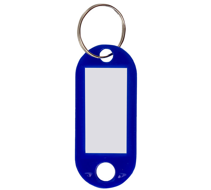 Брелок для ключей Staff синий, 52мм, инфо-окно 32х15мм