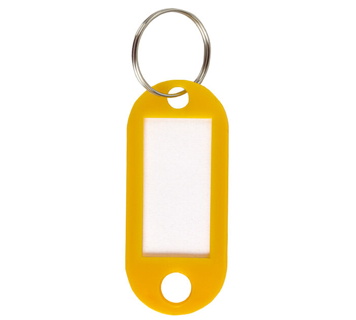 Брелок для ключей Staff желтый, 52мм, инфо-окно 32х15мм