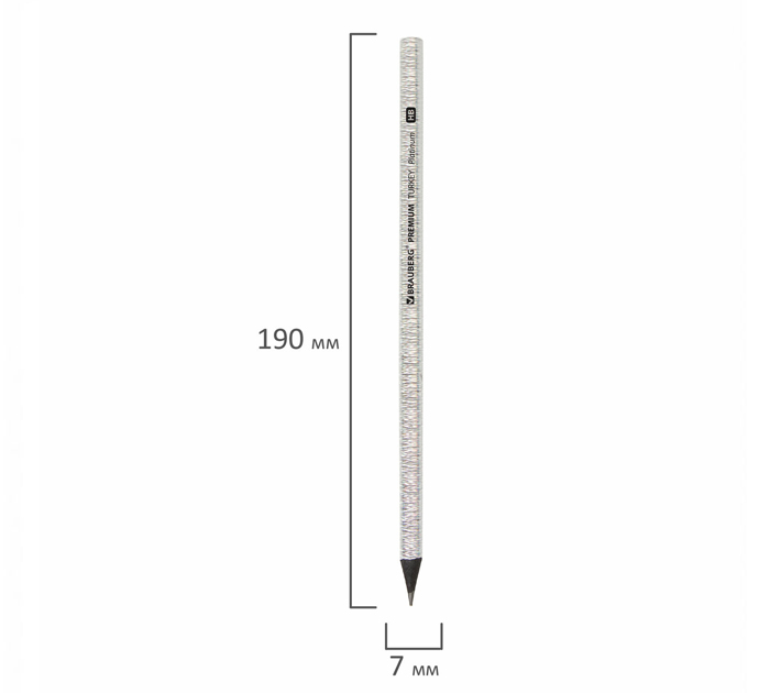 Карандаш Brauberg «Premium Turkey Platinum» HB