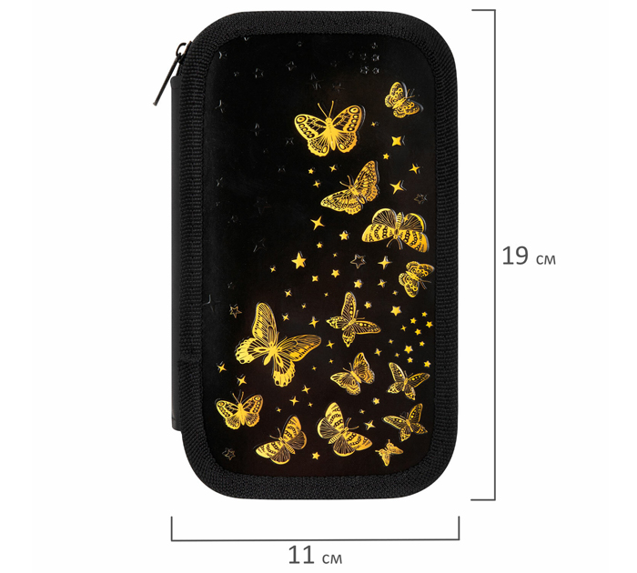 Пенал с 2 отделениями Юнландия «Golden» 190х110мм