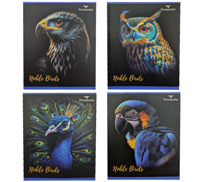 Тетрадь А5 48л  клетка, Тетрадофф «Птицы»