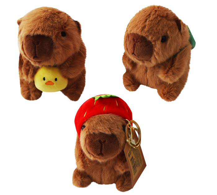 Брелок Кокос «Капибара» мягкий, 12см, ассорти