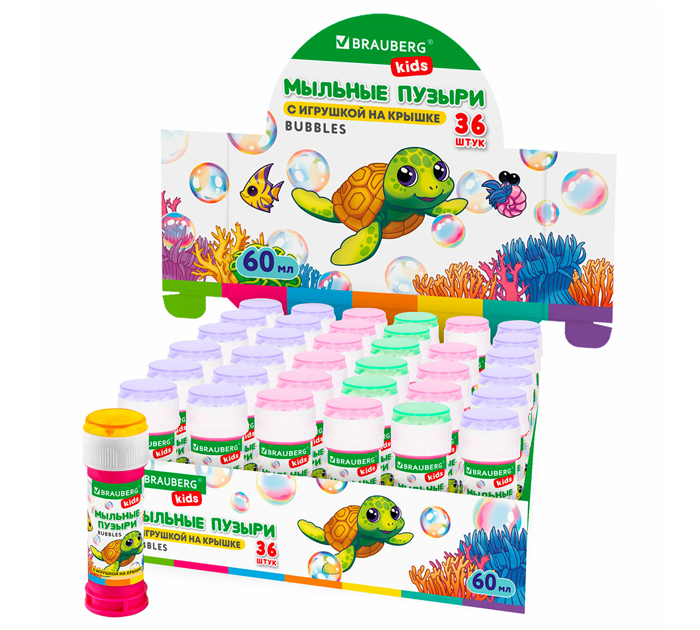 Игрушка Brauberg Kids «Мыльные пузыри» 60мл