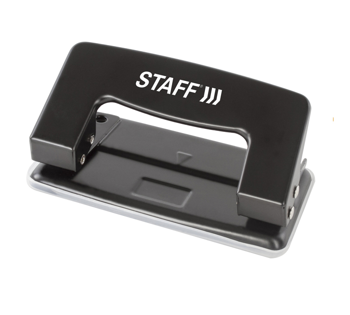 Дырокол Staff «Everyday» на 10л, черный, без линейки