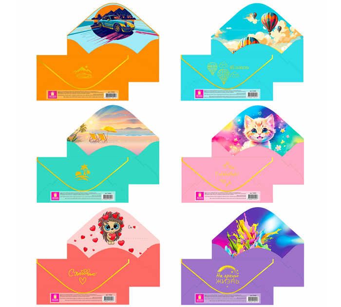 Открытка Золотая сказка «Soft Style» для денег, ассорти