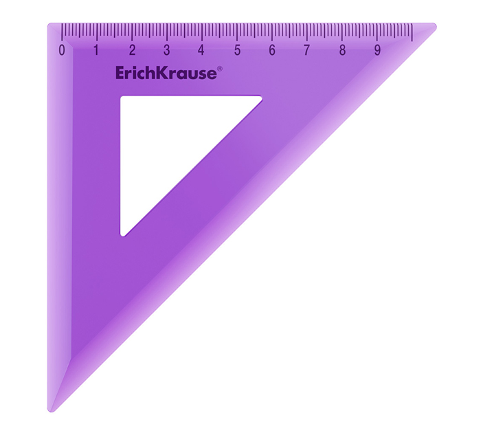 Треугольник Erich Krause «Standard» 45х9см, пластиковый, ассорти