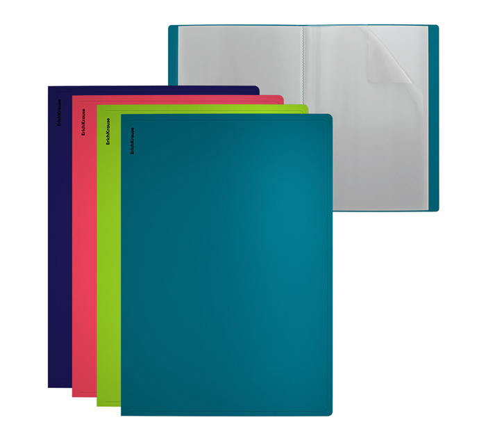 Папка с файлами Erich Krause «Soft Reef» А4, 20 карманов, пластиковая, ассорти, 600мкм, 17мм