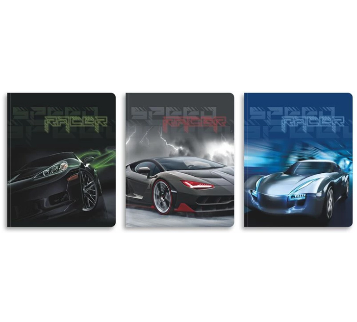 Тетрадь А5 48л  клетка, на склейке, Lamark «Speed racer»