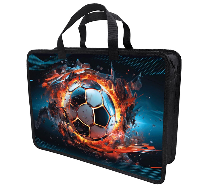 Папка-портфель пластиковый Lamark «Крутой футбол» А4, на молнии, 1 отделение