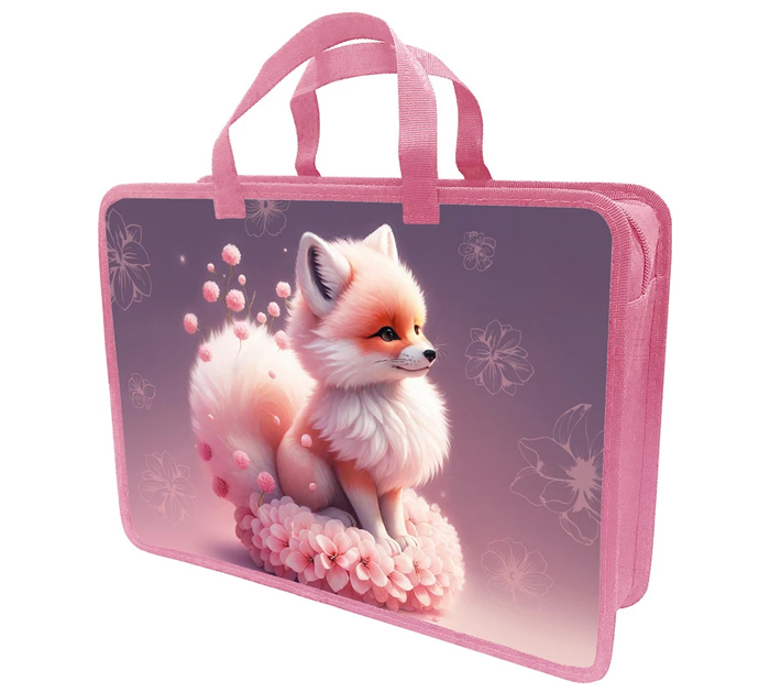 Папка-портфель пластиковый Lamark «Зефирка» А4, на молнии, 1 отделение