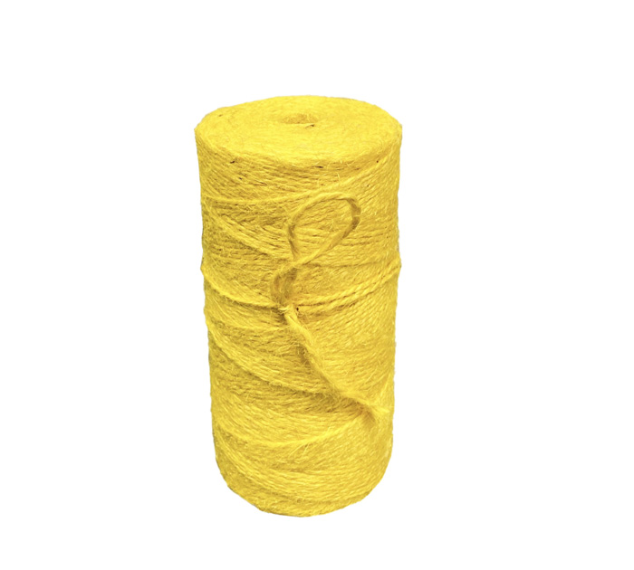 Шпагат  джутовый, 1200текс, из 2-х нитей, 500г, желтый
