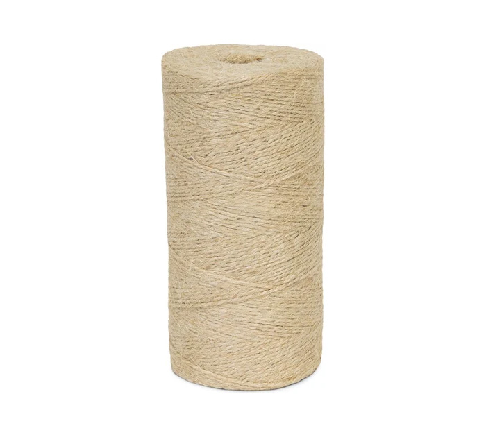 Шпагат  джутовый, 1200текс, из 2-х нитей, 500г, белый