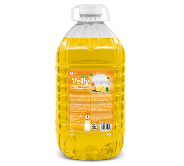 Средство для мытья посуды Grass «Velly light Сочный лимон» 5000мл