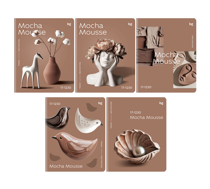 Тетрадь А5 48л клетка, софт-тач, BG «Mocha mousse»