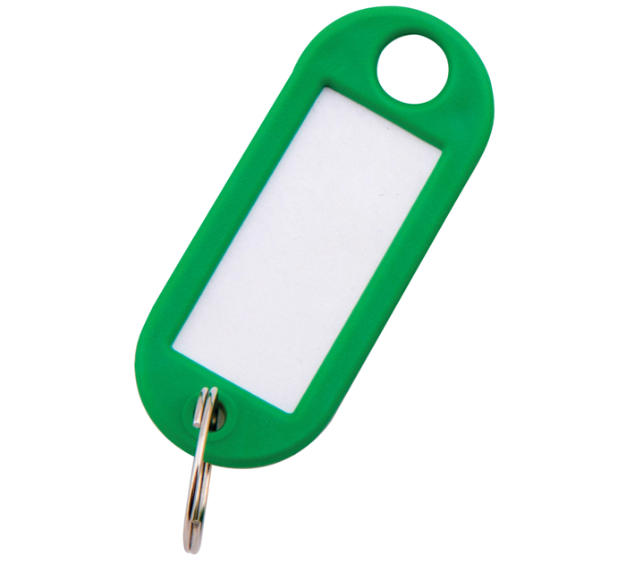 Брелоки для ключей (набор) OfficeSpace 10шт, зеленые, 52мм, 32х14мм