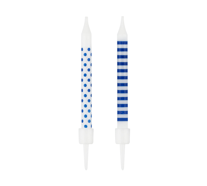 Набор свечей Meshu «Blue pattern» для торта, 6см, 12шт