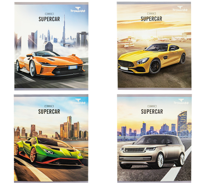 Тетрадь А5 48л  клетка, Тетрадофф «Суперкар»