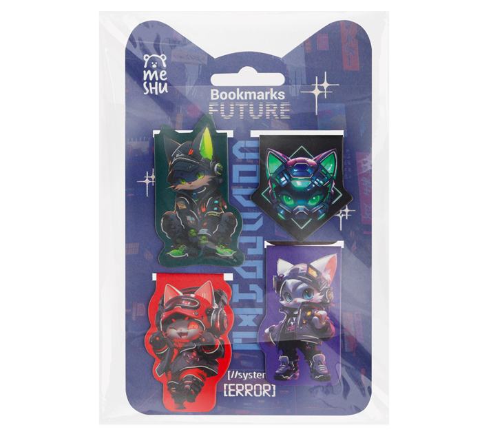 Закладка для книг Meshu «Future» магнитная, 4шт