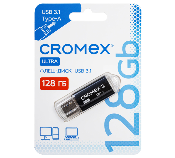 Флэш-карта Cromex «Ultra» USB3.1, 128Gb, черная