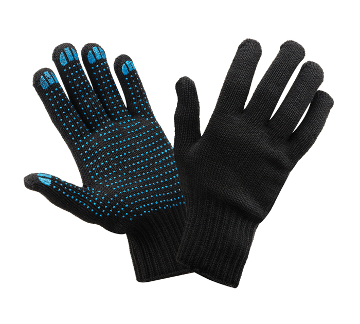 Перчатки трикотажные OfficeClean универсальные, 7класс, 233текс, 6нитей, точечное ПВХ, 1 пара