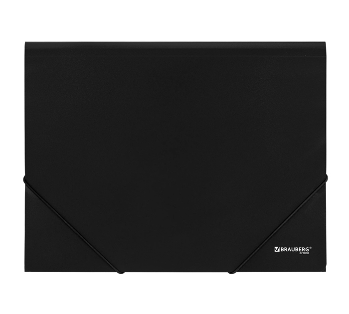 Папка на резинке Brauberg «Universal» А4, пластиковая, черная, 500мкм