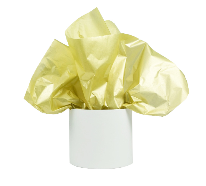 Бумага тишью  золото, 5л, 50х66см