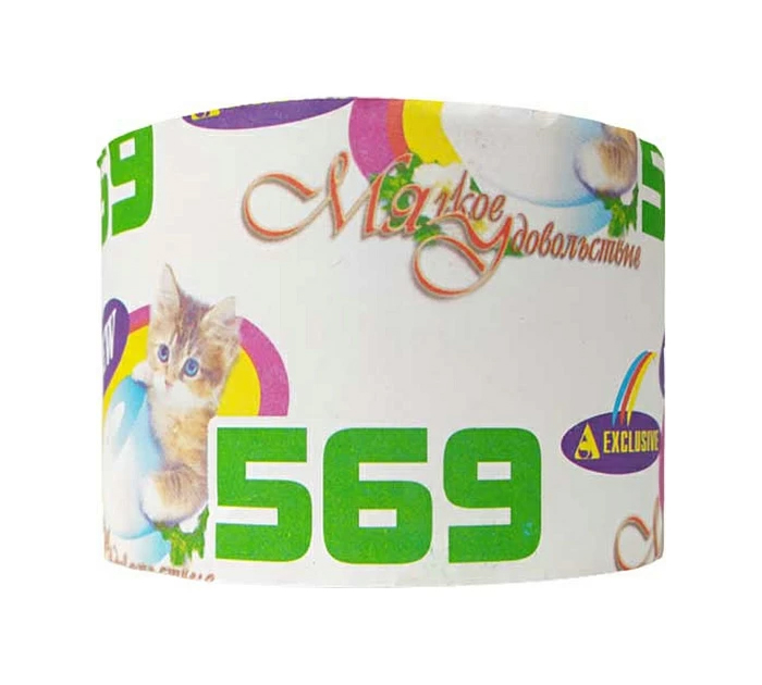 Туалетная бумага Эксклюзив однослойная, 60м, 1 рулон, со втулкой