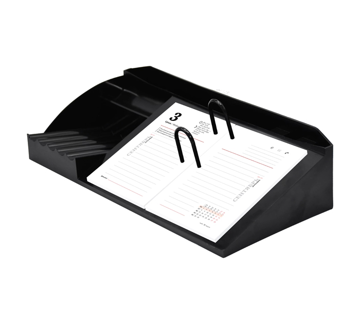 Подставка под календарь Staff « Manager» и канцелярские принадлежности, пластиковая, черная, 230х180х85мм