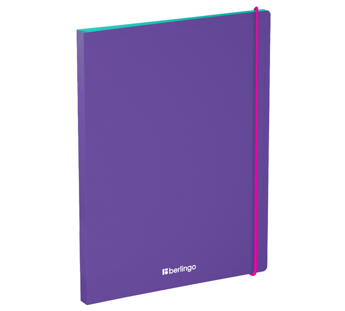 Папка с боковым зажимом Berlingo «Raze» А4, пластиковая, фиолетовая, 600мкм, 17мм