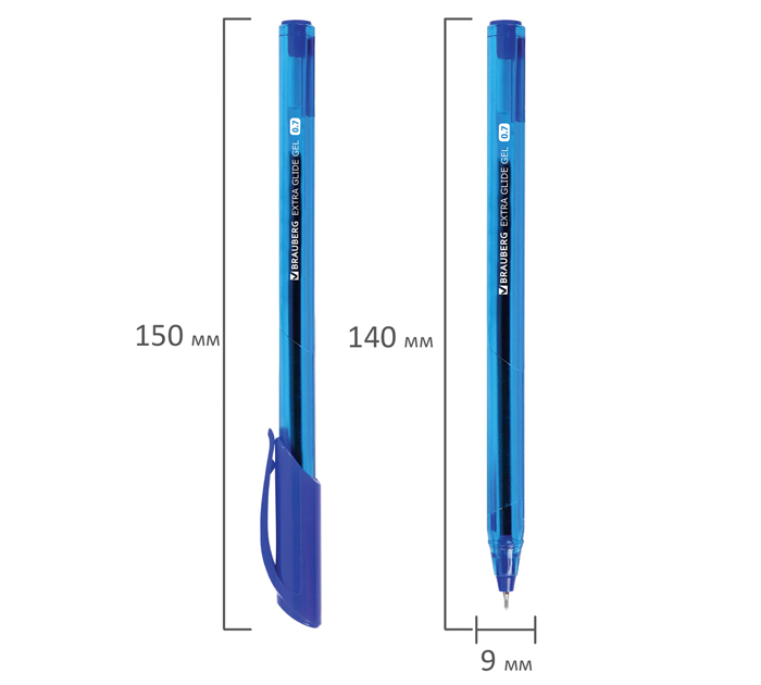 Набор гелевых ручек Brauberg «Extra Glide Gel» 6 цветов, узел 0.7мм, линия письма 0.5мм