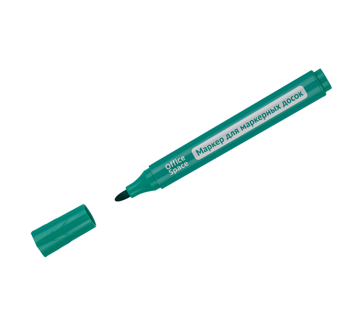 Маркер для белой доски OfficeSpace «Bullet» зеленый, 2.5мм