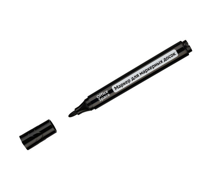 Маркер для белой доски OfficeSpace «Bullet» черный, 2.5мм