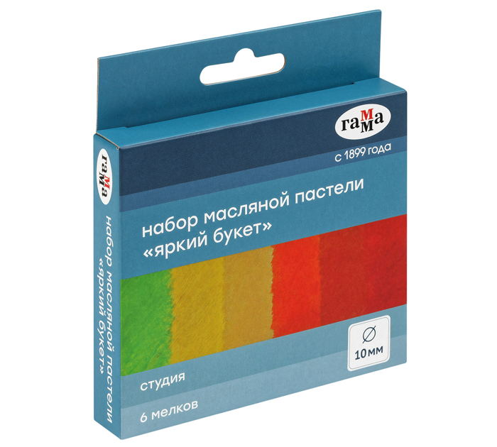 Пастель масляная Гамма «Студия» «Яркий букет», 6 цветов