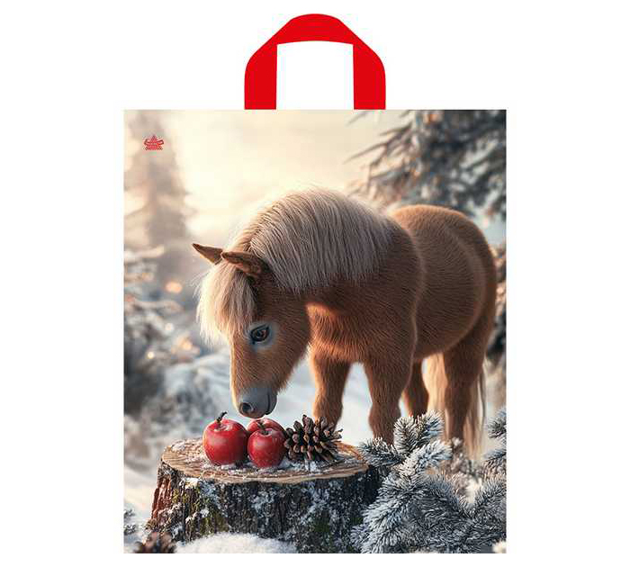 Пакет АО «ТИКО-Пластик» «Пони с яблоками», 43.5х38см, 35мкм