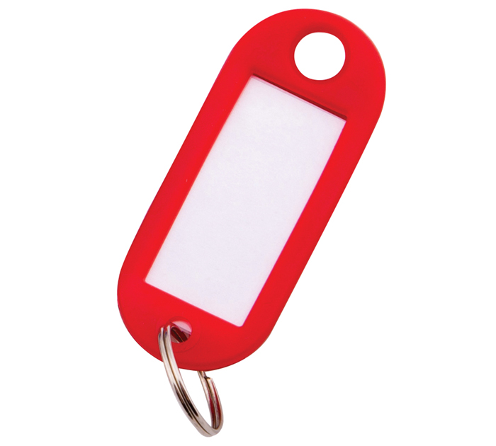 Брелоки для ключей (набор) OfficeSpace 10шт, красные, 52мм, 32х14мм