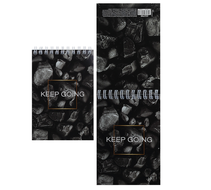 Блокнот А6 на спирали Fiorenzo «Черные мотивы» клетка, 80л