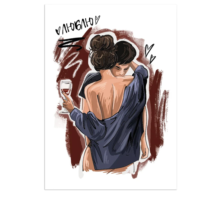 Бирка DecorCenter «Люблю» 50х70мм