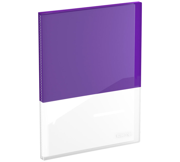 Папка с файлами Berlingo «Semicolor» А4, 20 карманов, пластиковая, сиреневая, 700мкм, 17мм