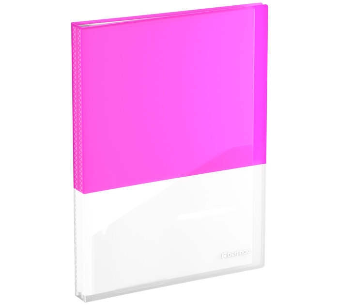 Папка с файлами Berlingo «Semicolor» А4, 40 карманов, пластиковая, розовая, 700мкм, 24мм