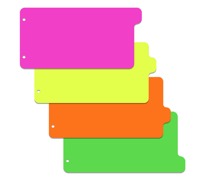 Разделители цвет. 240*120мм пласт. 4шт. Erich Krause Matt Neon