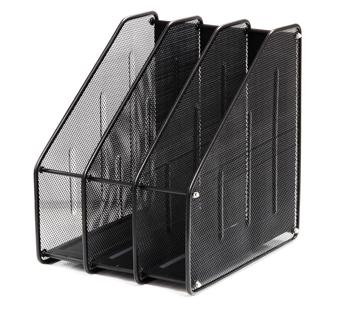 Модуль вертикальный Deli 3 отделения, черный