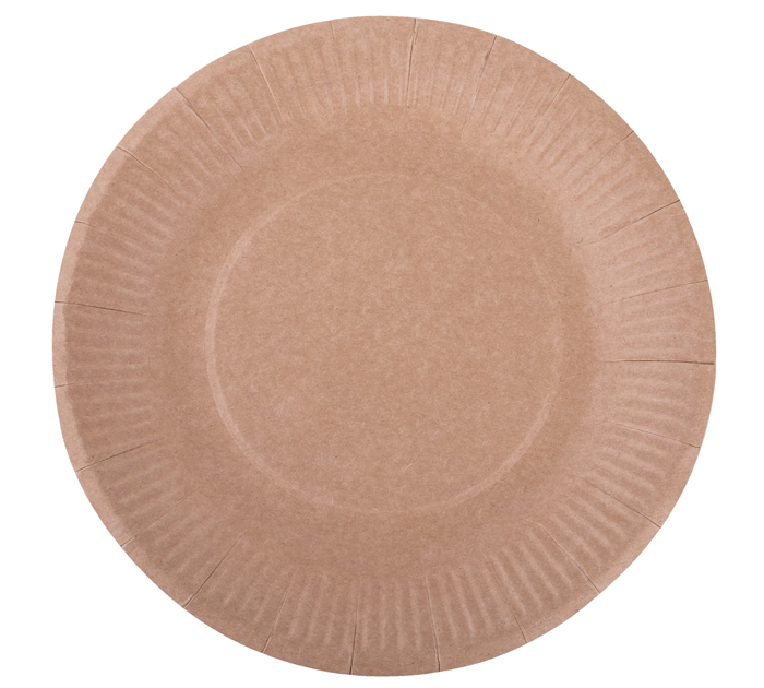 Тарелка одноразовая крафт d230мм Laima 100шт.