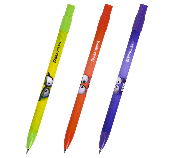 Карандаш автоматический Brauberg цанговый, HB, 2мм