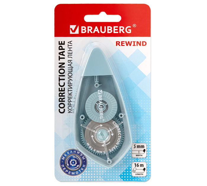 Корректор-лента 16м 5мм Brauberg