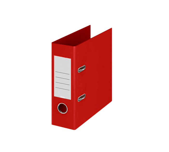 Папка-регистр. А5 70мм красн. ПВХ
