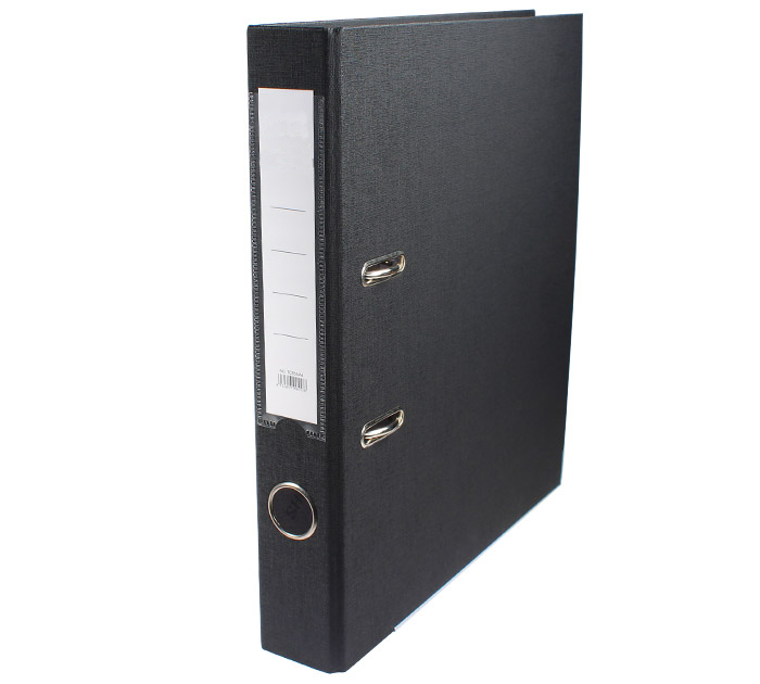Папка-регистр. А4 50мм черн. ПВХ