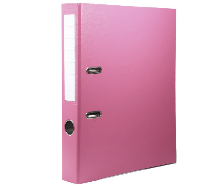 Папка-регистр. А4 50мм роз. ПВХ