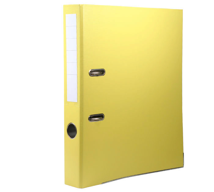 Папка-регистр. А4 50мм желт. ПВХ